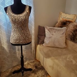 Silver Sequin Tanktop